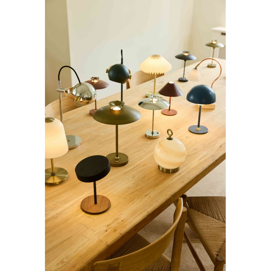 Halo Design 745777 - LED-dimbare oplaadbare tafellamp ON THE MOVE LED/2,5W/4000 mAh zwart/hout