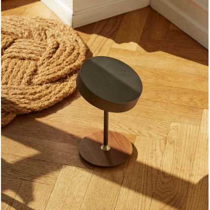 Halo Design 745791 - LED-dimbare oplaadbare bureaulamp ON THE MOVE LED/2,5W/4000 mAh grijs/hout