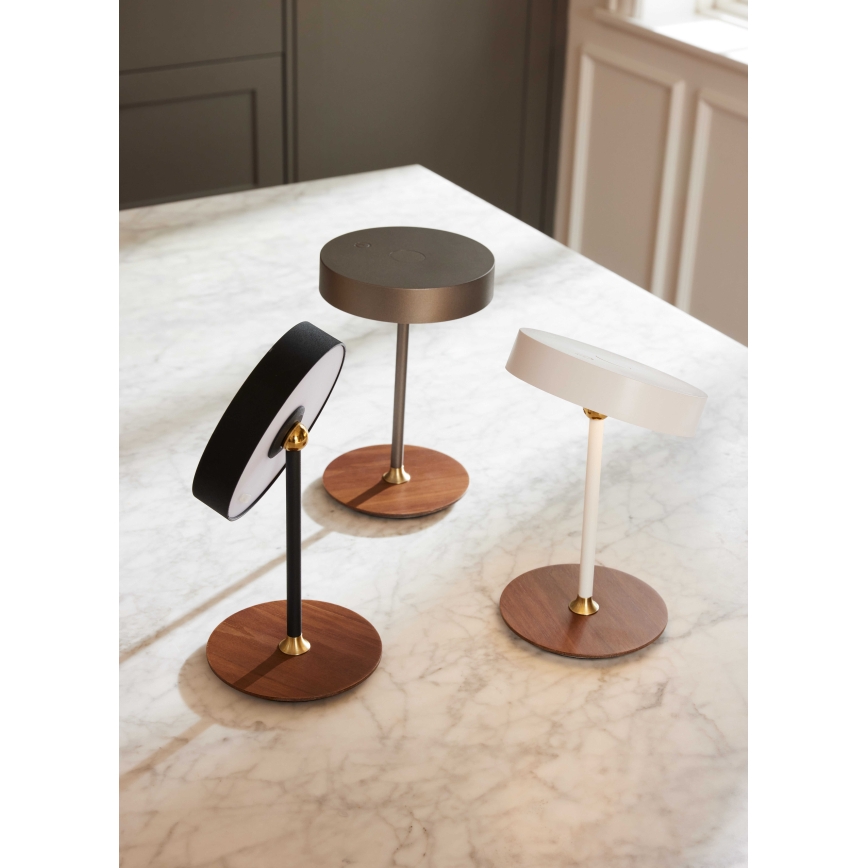 Halo Design 745791 - LED-dimbare oplaadbare bureaulamp ON THE MOVE LED/2,5W/4000 mAh grijs/hout