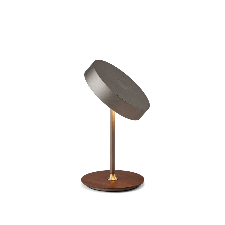 Halo Design 745791 - LED-dimbare oplaadbare bureaulamp ON THE MOVE LED/2,5W/4000 mAh grijs/hout