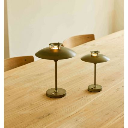 Halo Design 746149 - LED-dimbare oplaadbare buitentafellamp MINI STEPP LED/1,8W/1600 mAh IP44 messing