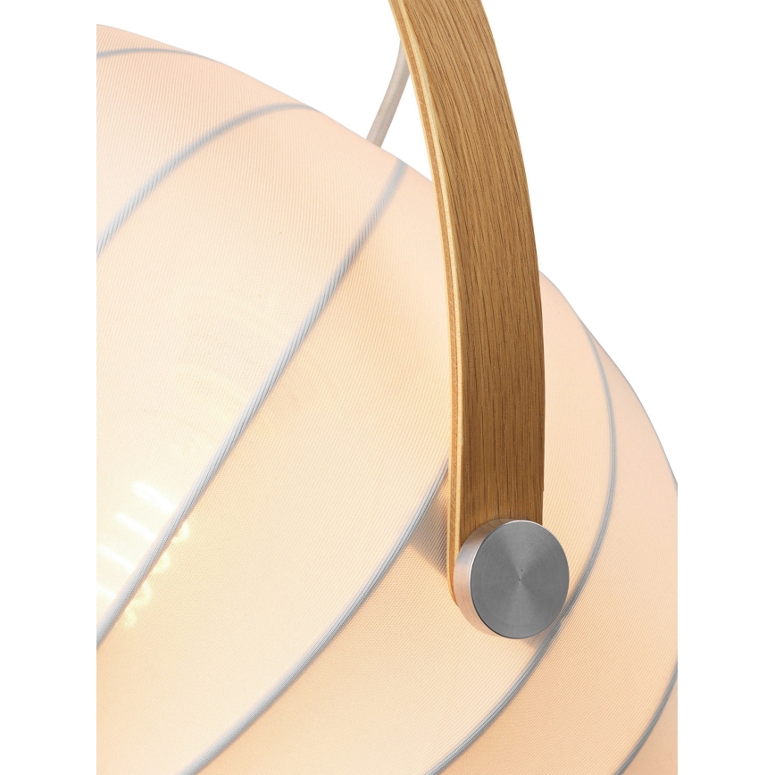 Halo Design 746347 - Hanglamp aan kabel DC 1xE27/40W/230V Ø 40 cm wit/eiken