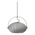 Halo Design 746354 - Hanglamp met kabel DC 1xE27/40W/230V Ø 40 cm grijs/eiken