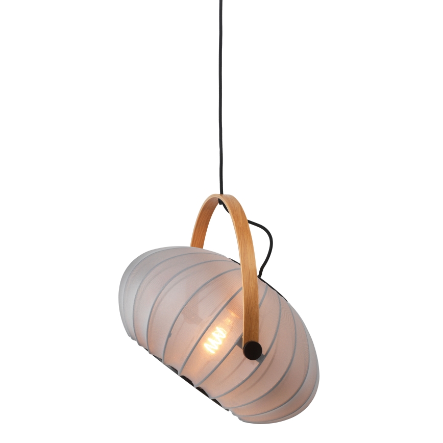 Halo Design 746354 - Hanglamp met kabel DC 1xE27/40W/230V Ø 40 cm grijs/eiken