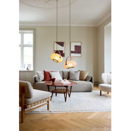 Halo Design 746361 - Hanglamp aan kabel DC 1xE27/40W/230V Ø 40 cm groen/eiken