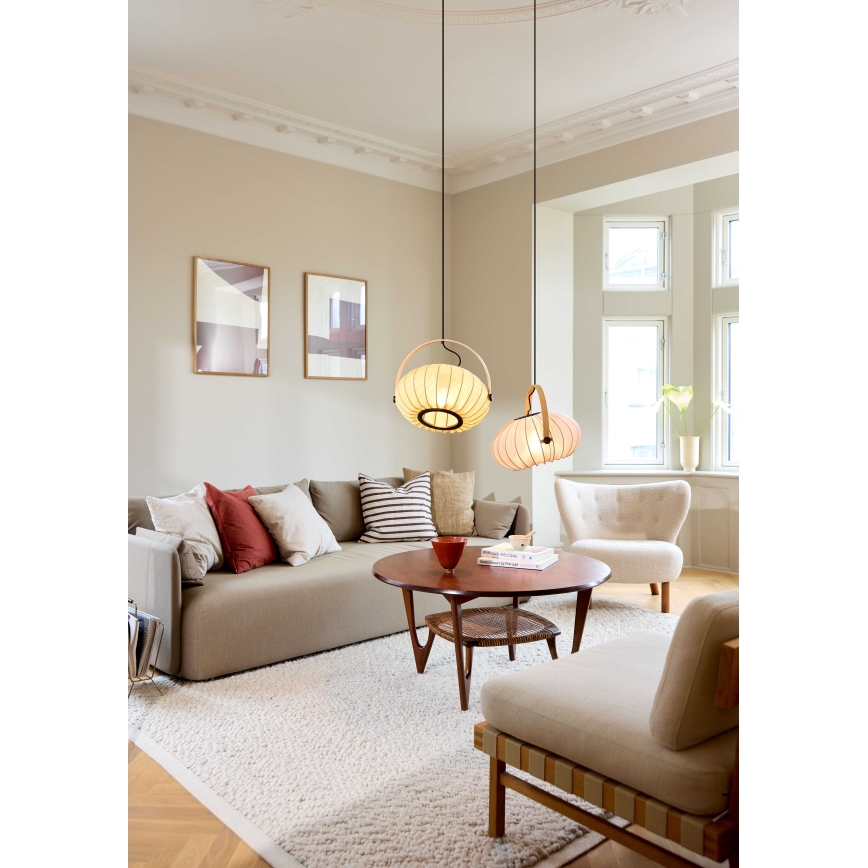 Halo Design 746361 - Hanglamp aan kabel DC 1xE27/40W/230V Ø 40 cm groen/eiken
