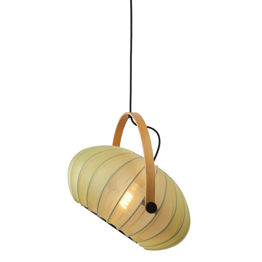 Halo Design 746361 - Hanglamp aan kabel DC 1xE27/40W/230V Ø 40 cm groen/eiken