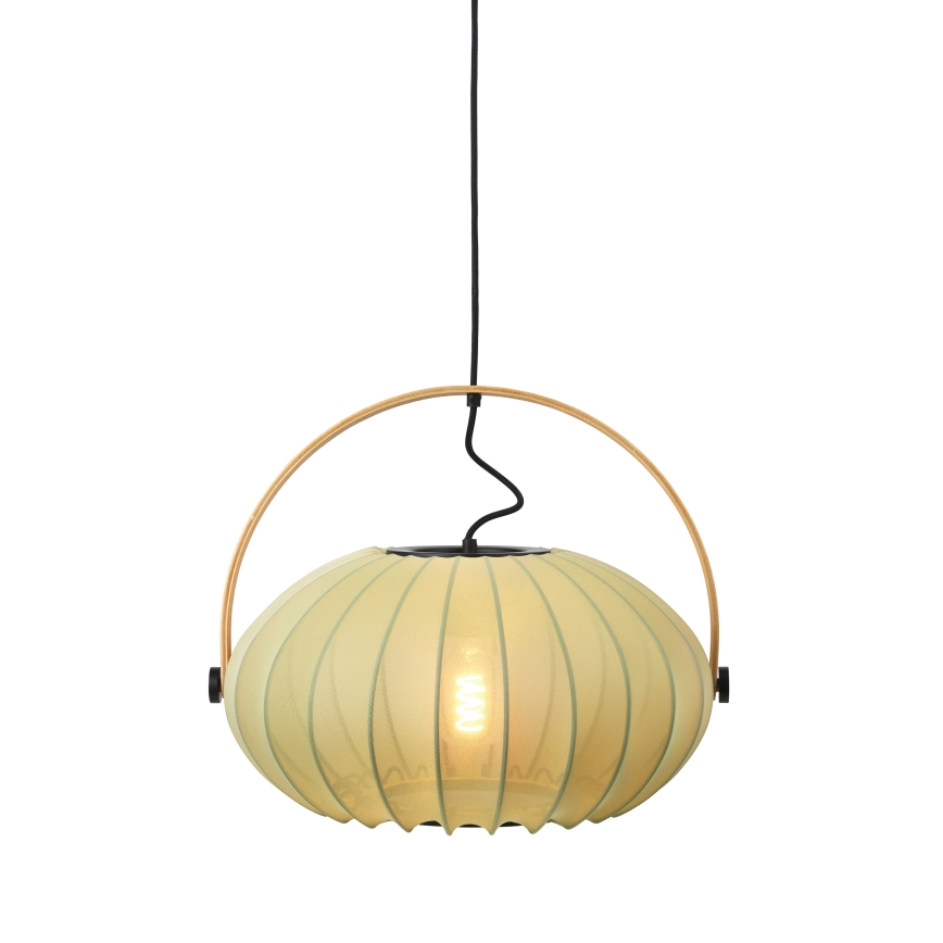 Halo Design 746361 - Hanglamp aan kabel DC 1xE27/40W/230V Ø 40 cm groen/eiken