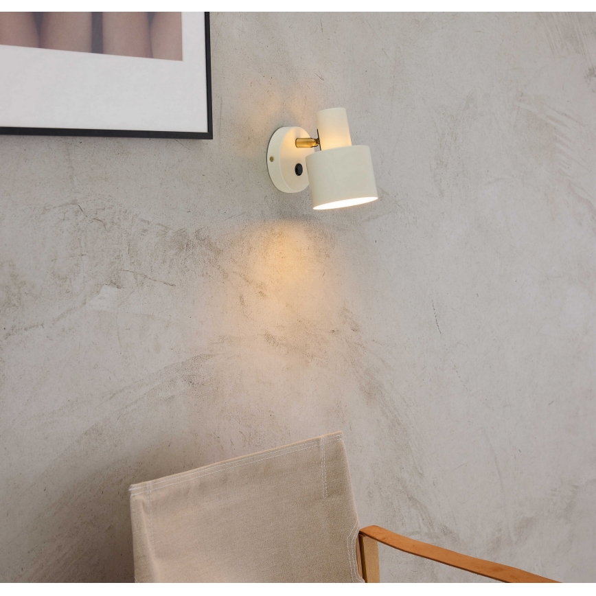 Halo Design 746873 - VOGUE wandspot 1xE27/40W/230V crème/messing