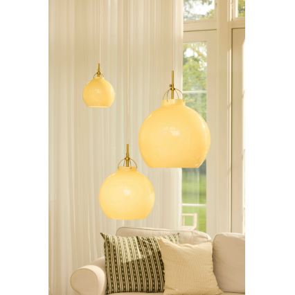 Halo Design 748075 - Hanglamp aan kabel TOSCANA 1xE27/40W/230V pr. 36 cm beige/messing