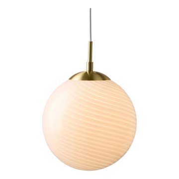 Halo Design 748457 - Hanglamp aan kabel CANDY 1xE27/25W/230V Ø 25 cm crème/messing