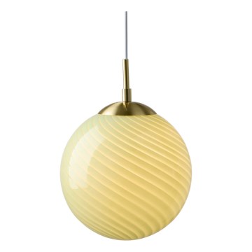 Halo Design 748525 - Hanglamp aan kabel CANDY 1xE27/25W/230V Ø 25 cm groen/messing