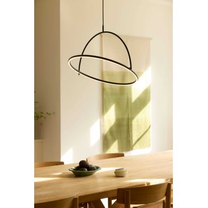 Halo Design 749546 - LED dimbare hanglamp aan kabel TILT LED/40W/230V Ø 60 cm zwart