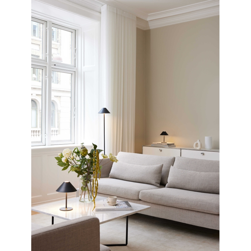 Halo Design 800803 - Dimbare oplaadbare LED-buitentafellamp HYGGE LED/3W/4000 mAh IP54 zwart