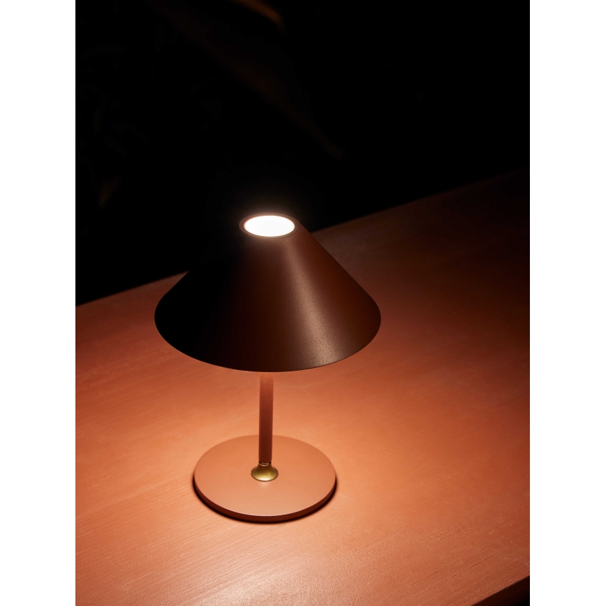 Halo Design 800834 - Dimbare oplaadbare buitentafellamp HYGGE LED/3W/4000 mAh IP54 bordeaux