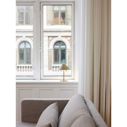 Halo Design 800841 - Dimbare oplaadbare buitentafellamp HYGGE LED/3W/4000 mAh IP54 messing