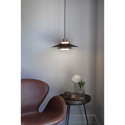 Halo Design 990785 - Hanglamp aan snoer RIVOLI 1xE27/40W/230V Ø 40 cm zwart/koper