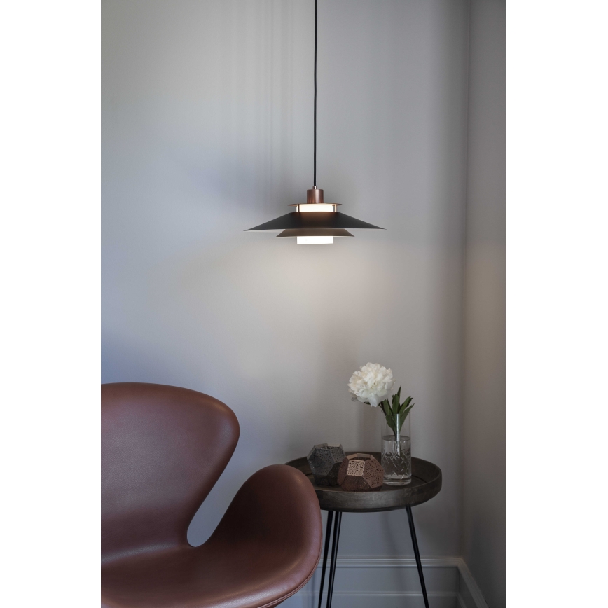Halo Design 990785 - Hanglamp aan snoer RIVOLI 1xE27/40W/230V Ø 40 cm zwart/koper
