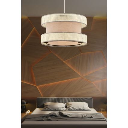 Halo hanglamp 1xE27/60W/230V beige/crème