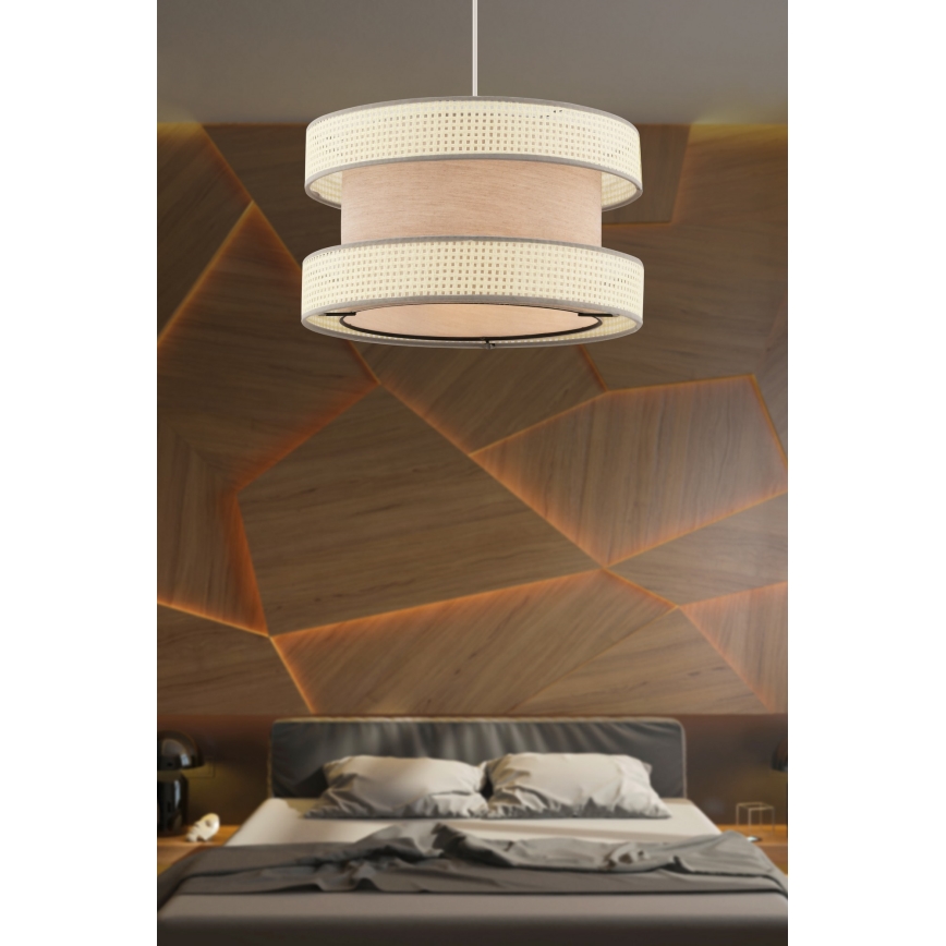 Halo hanglamp 1xE27/60W/230V beige/crème
