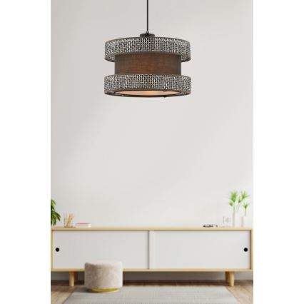 HALO Hanglamp 1xE27/60W/230V bruin/grijs
