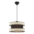 Halo hanglamp 1xE27/60W/230V zwart/crème