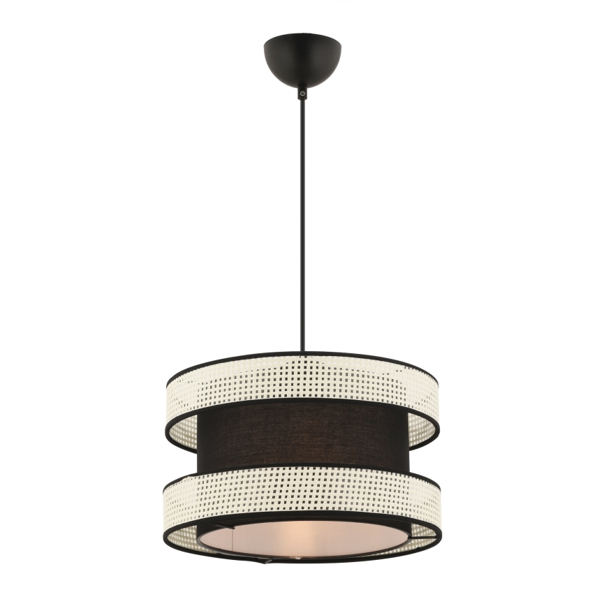 Halo hanglamp 1xE27/60W/230V zwart/crème