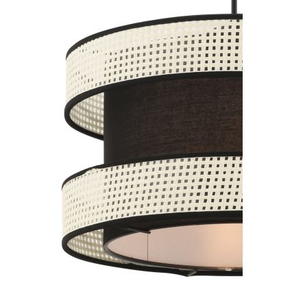 Halo hanglamp 1xE27/60W/230V zwart/crème