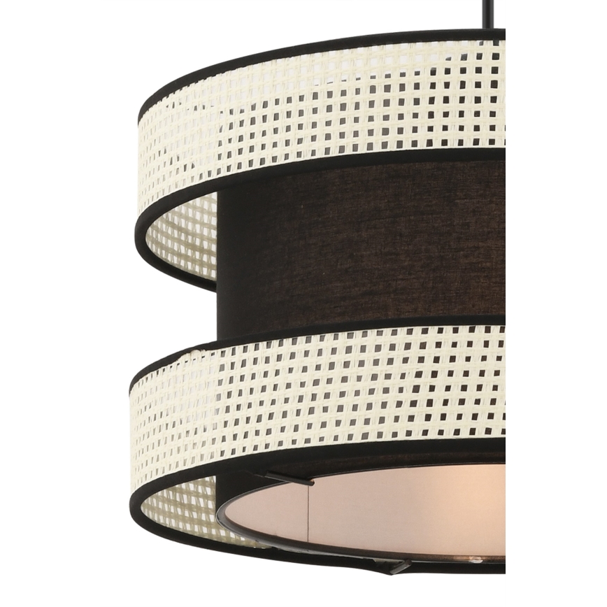 Halo hanglamp 1xE27/60W/230V zwart/crème