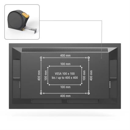 Hama - Vloersteun voor TV draaibaar 32-65" zwart