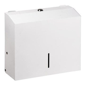 Handdoekdispenser 28 x 24,5 cm roestvrij staal/wit