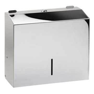 Handdoekdispenser 28 x 24,5 cm roestvrij staal/zilver