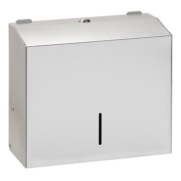 Handdoekdispenser 28x24,5 cm roestvrij staal/zilver