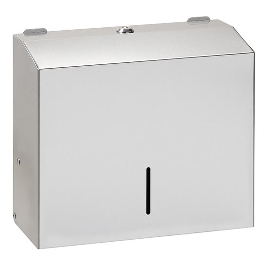Handdoekdispenser 28x24,5 cm roestvrij staal/zilver