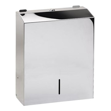 Handdoekdispenser 28x35 cm roestvrij staal/zilver
