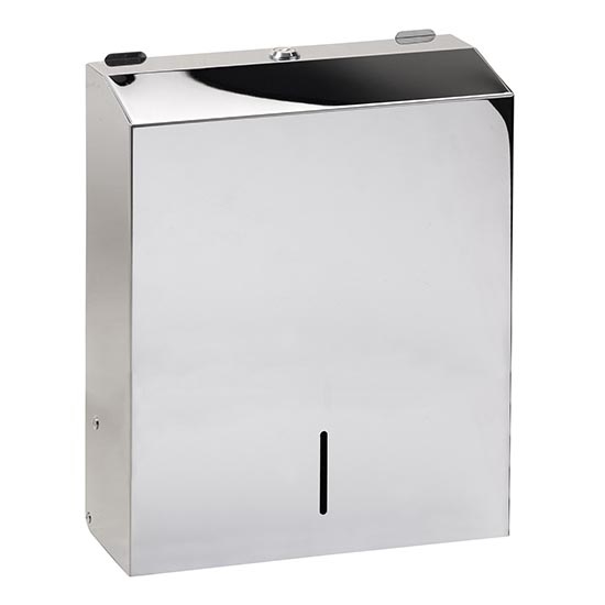 Handdoekdispenser 28x35 cm roestvrij staal/zilver