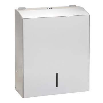 Handdoekdispenser 28x35 cm roestvrij staal/zilver