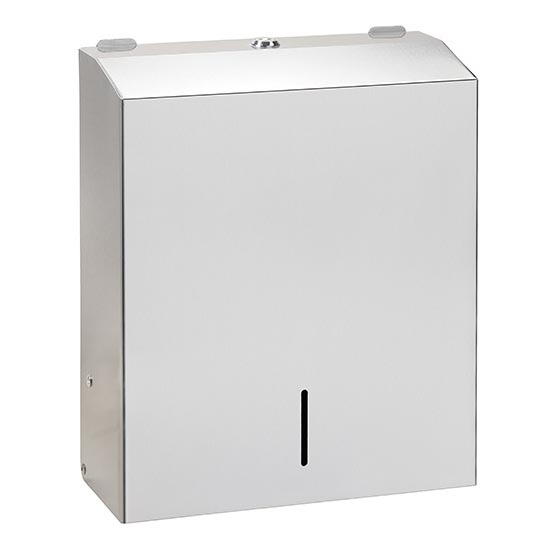 Handdoekdispenser 28x35 cm roestvrij staal/zilver