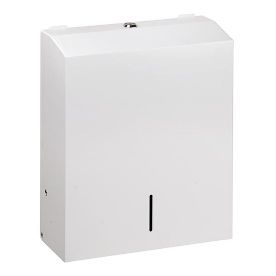 Handdoekdispenser 28x35 cm rvs/wit