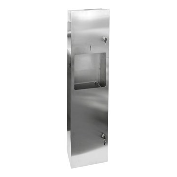Handdoekdispenser 31x122,5 cm roestvrij staal/zilver