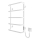 Handdoekradiator LUX 65W/230V 66x42 cm rvs/wit rechts