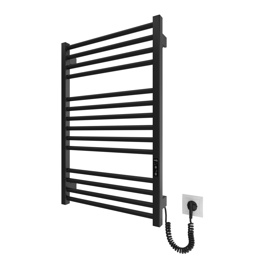 Handdoekradiator voor badkamer HF DERBY 170W/230V 77x53 cm zwart IP44
