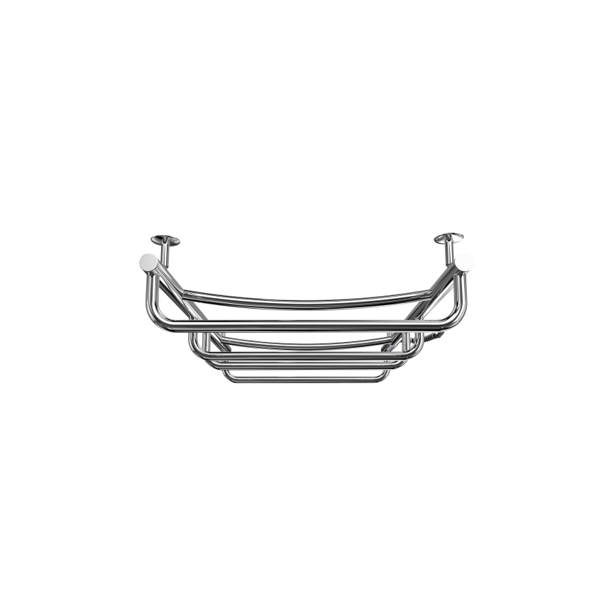 Handdoekradiator voor badkamer LUX 105W/230V 81x52 cm RVS/glanzend chroom rechts