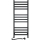 Handdoekradiator voor badkamer met thermostaat AVANGARD 227W 120x48cm zwart, links