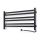 Handdoekradiator voor badkamer met thermostaat AVANGARD 316W/230V 50,6 cm IP44 zwart rechts hoekig