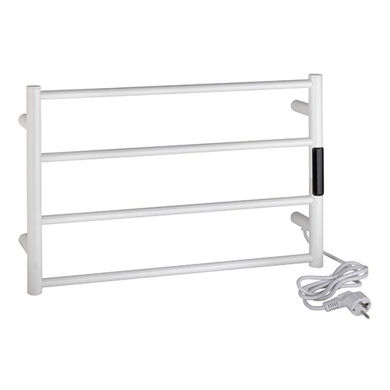 Handdoekrek 56x37 cm roestvrij staal/wit