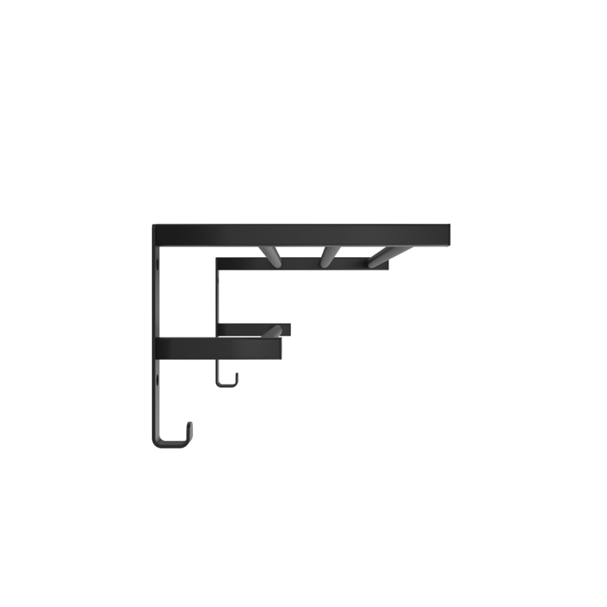 Handdoekrek voor badkamerradiator HF SHEFFIELD 52x25,6 cm zwart