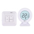 Handmatige draadloze kamerthermostaat 230V/16A 2xAA wit