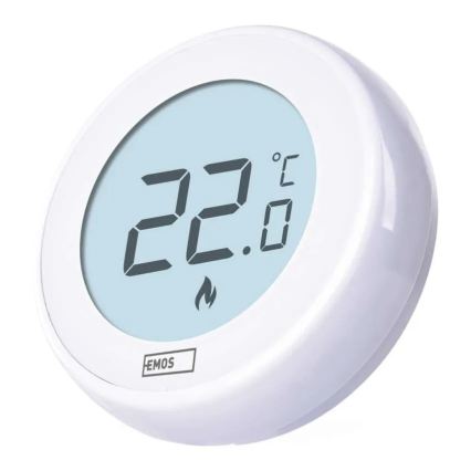 Handmatige kamerthermostaat 230V/6A 2xAA wit