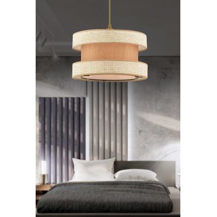 HANGEND LAMP HALO 1xE27/60W/230V beige/crème